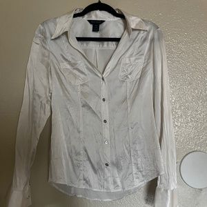 White House Black Market 100% Silk Blouse Size 4